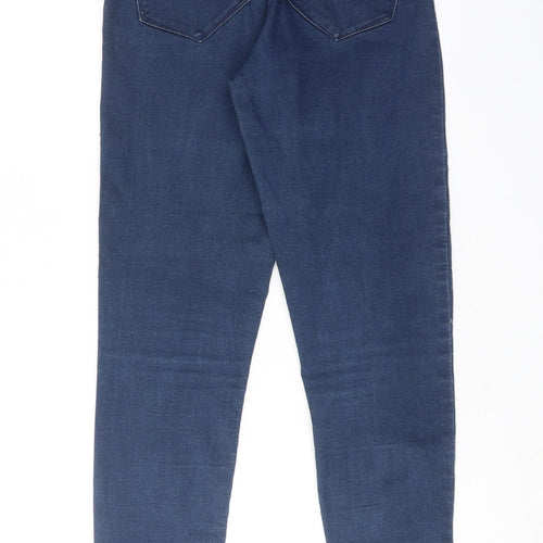 Denim & Co. Womens Blue Cotton Skinny Jeans Size 12 Regular Zip
