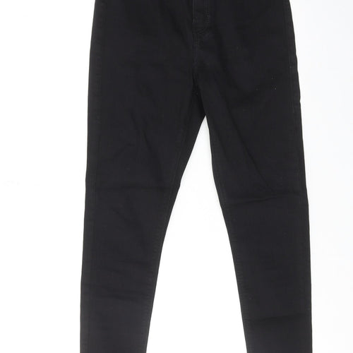 Topshop Womens Black Cotton Skinny Jeans Size 28 in L30 in Regular Zip