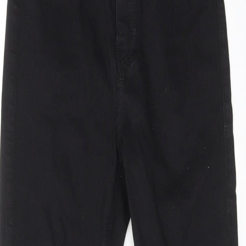 Topshop Womens Black Cotton Skinny Jeans Size 28 in L30 in Regular Zip