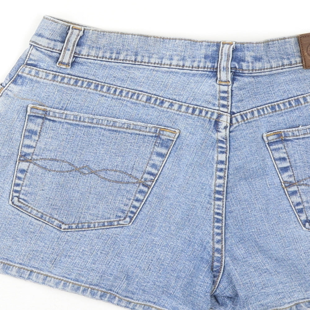 Peter Golding Womens Blue Cotton Mom Shorts Size 10 Regular Zip