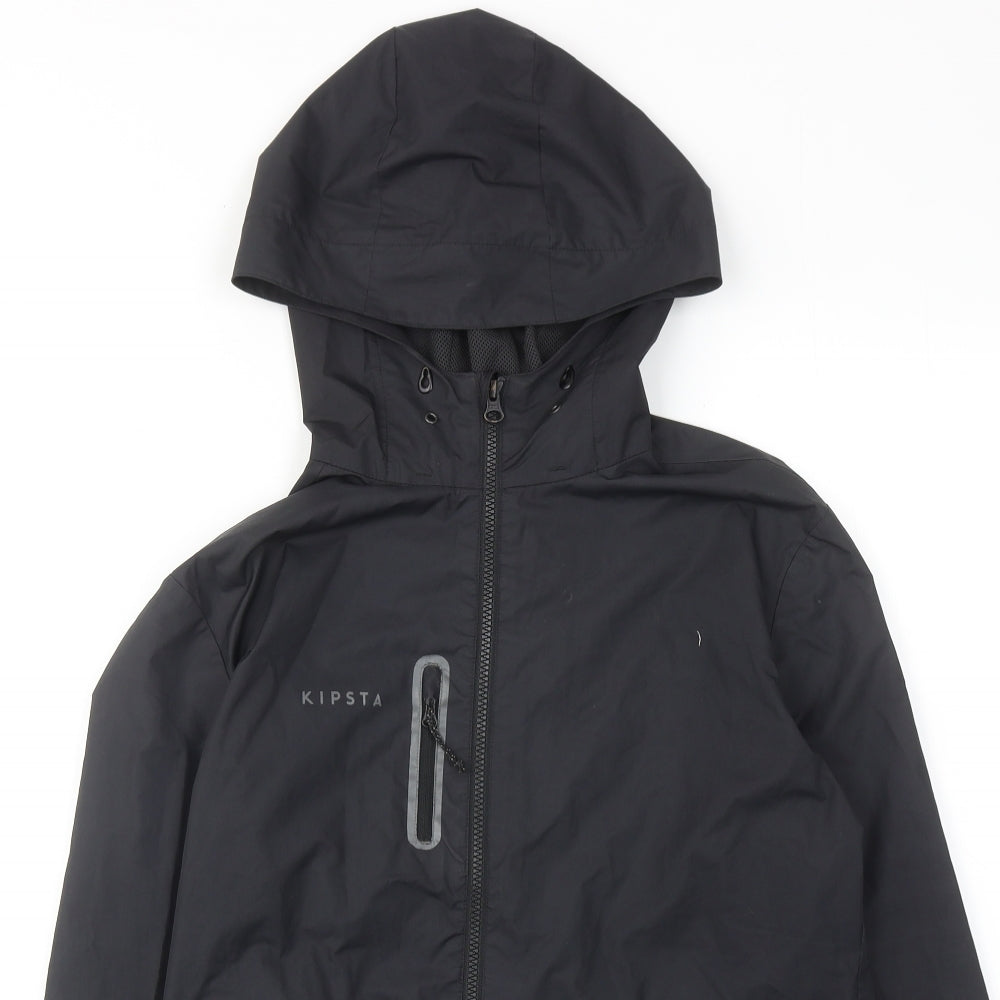 DECATHLON Boys Black Basic Jacket Jacket Size 14 Years Zip
