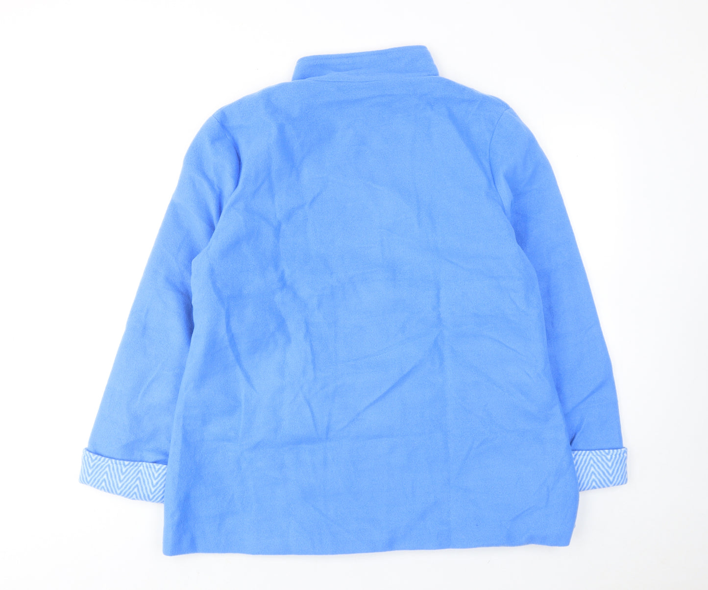Anne De Lancay Womens Blue Jacket Size M Button