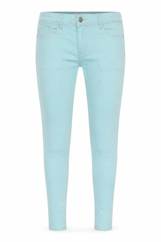 Front view of Next women’s blue cotton skinny jeans, size UK 12, regular zip