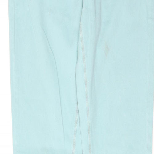 NEXT Womens Blue Cotton Skinny Jeans Size 12 Regular Zip