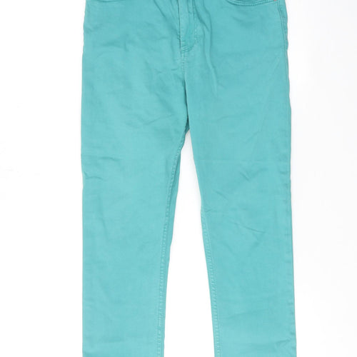 Marks and Spencer Womens Blue Cotton Skinny Jeans Size 8 Regular Zip