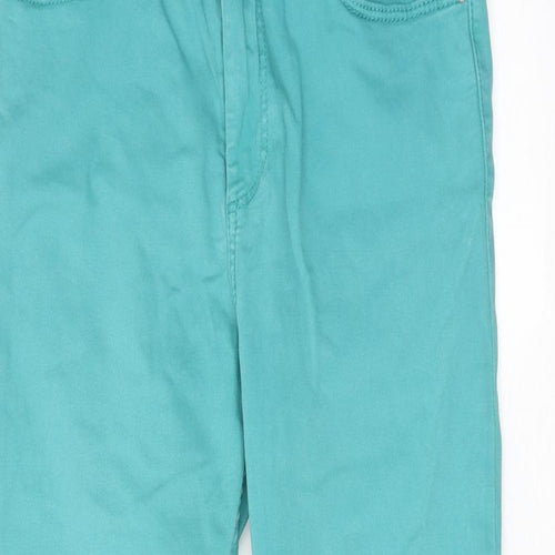 Marks and Spencer Womens Blue Cotton Skinny Jeans Size 8 Regular Zip