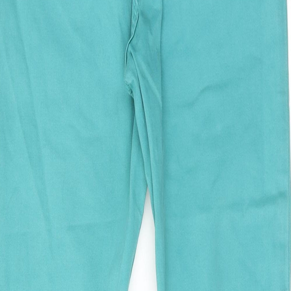 Marks and Spencer Womens Blue Cotton Skinny Jeans Size 8 Regular Zip