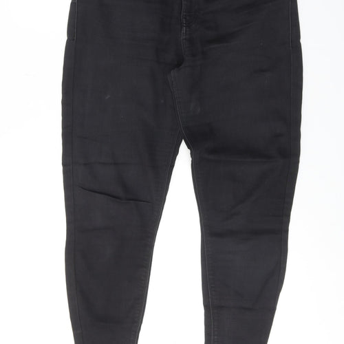 Denim & Co. Womens Black Cotton Skinny Jeans Size 14 Regular Zip