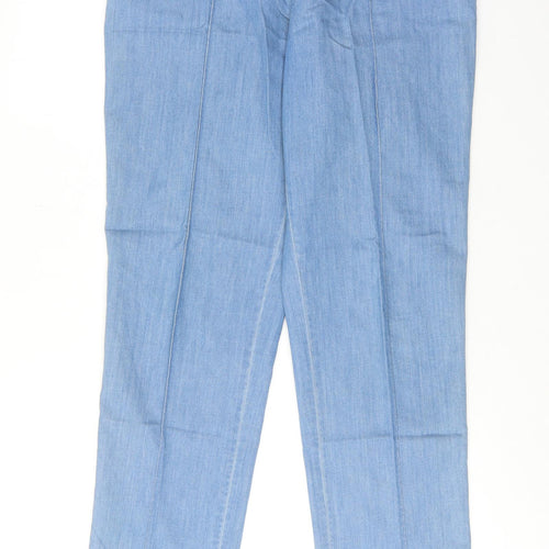 Classic Womens Blue Cotton Straight Jeans Size 12 Regular