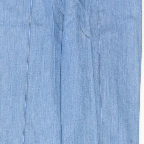 Classic Womens Blue Cotton Straight Jeans Size 12 Regular