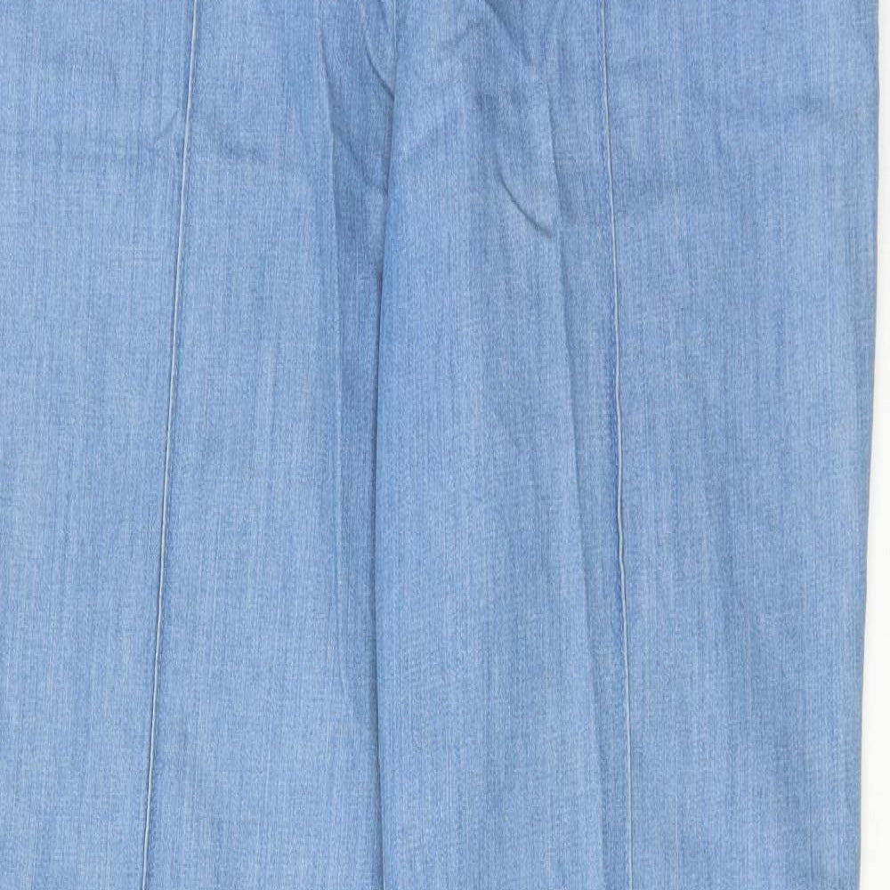Classic Womens Blue Cotton Straight Jeans Size 12 Regular