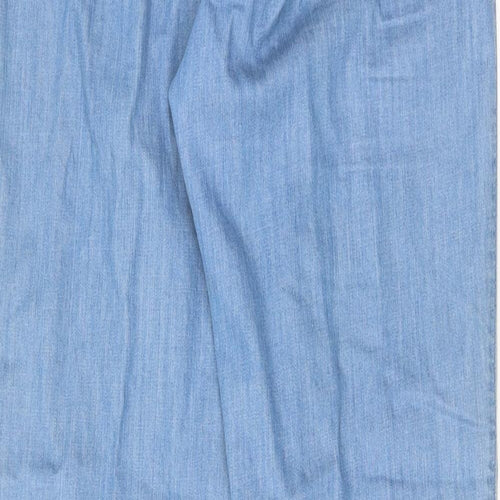 Classic Womens Blue Cotton Straight Jeans Size 12 Regular