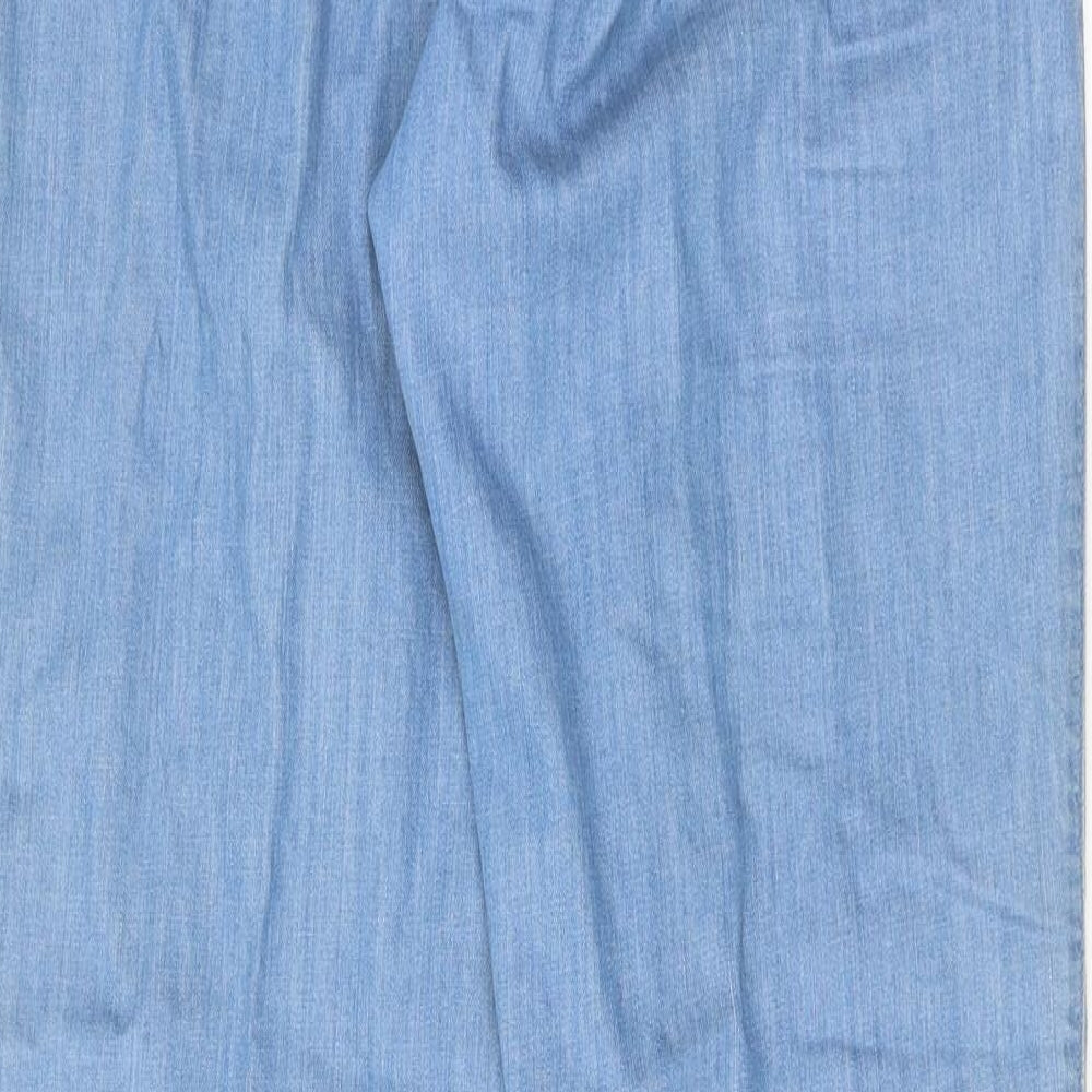 Classic Womens Blue Cotton Straight Jeans Size 12 Regular