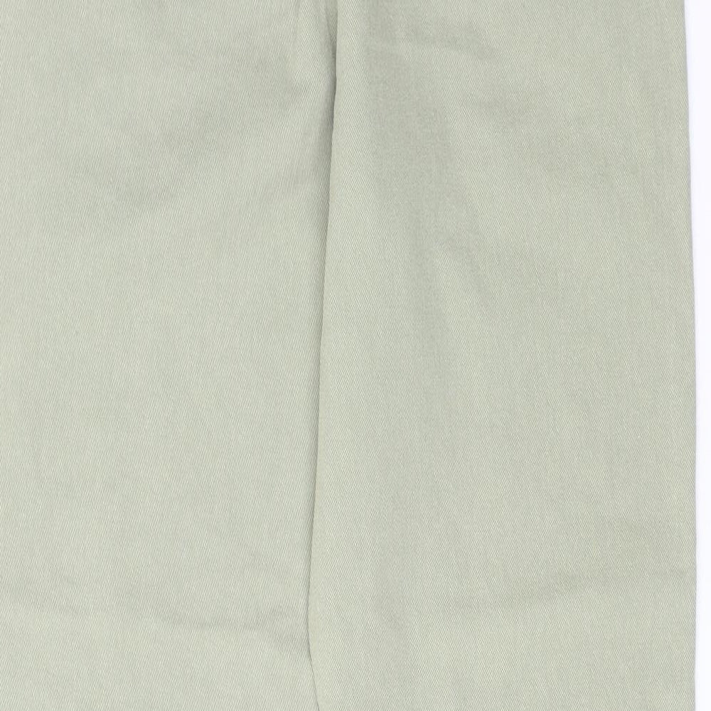 TU Womens Green Cotton Tapered Jeans Size 12 Regular Drawstring