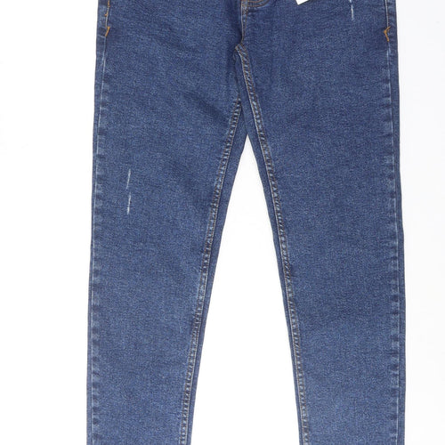 Denim & Co. Mens Blue Cotton Skinny Jeans Size 30 in Regular Button