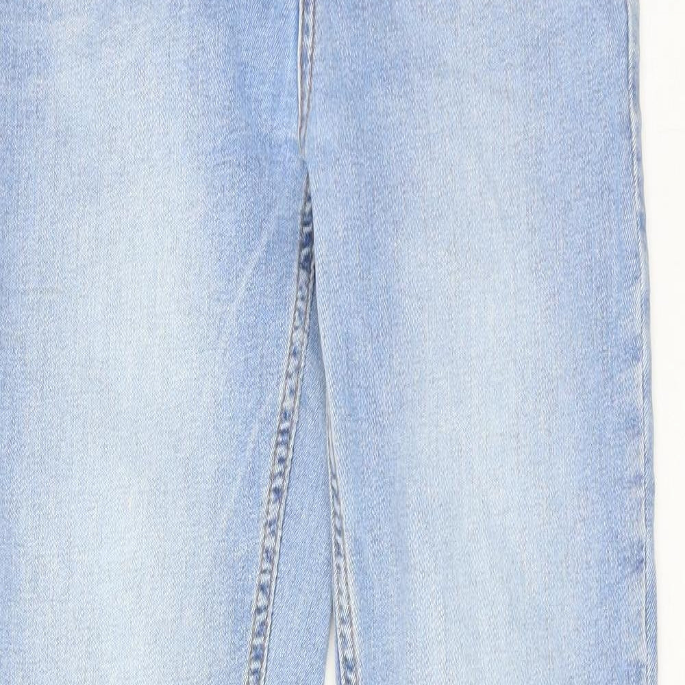 River Island Womens Blue Cotton Skinny Jeans Size 12 Regular Zip