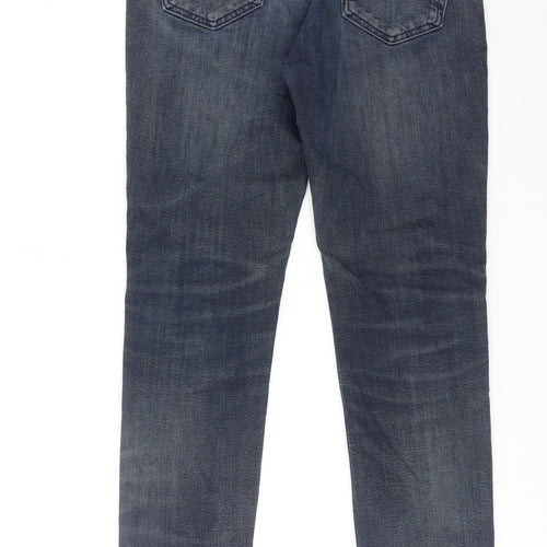 Levi's Mens Blue Cotton Straight Jeans Size 34 in L30 in Regular Zip