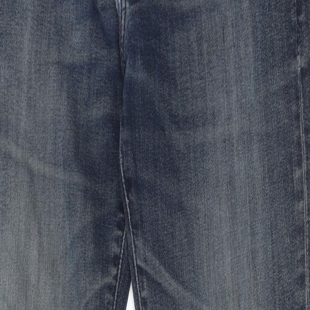 Levi's Mens Blue Cotton Straight Jeans Size 34 in L30 in Regular Zip