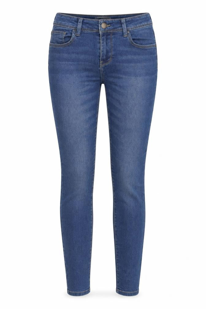 Denim & Co. Womens Blue Cotton Skinny Jeans Size 10 Regular Zip