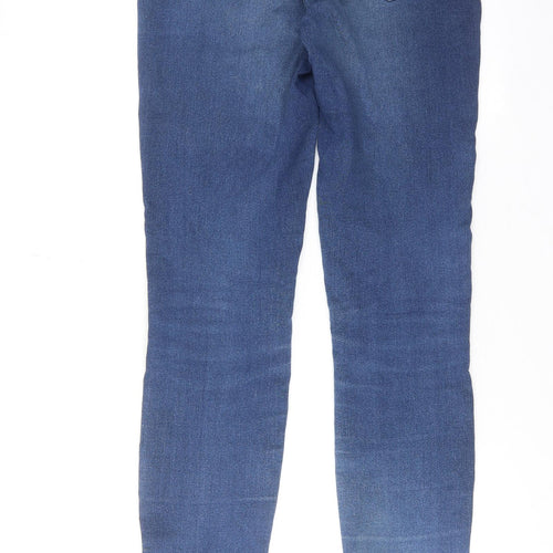 Denim & Co. Womens Blue Cotton Skinny Jeans Size 10 Regular Zip