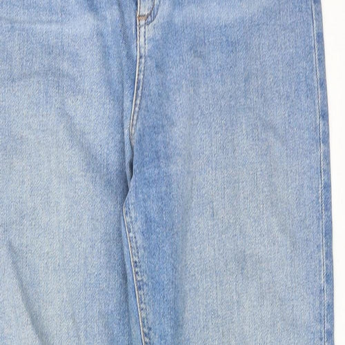 ASOS Womens Blue Cotton Mom Jeans Size 28 in L28 in Regular Zip