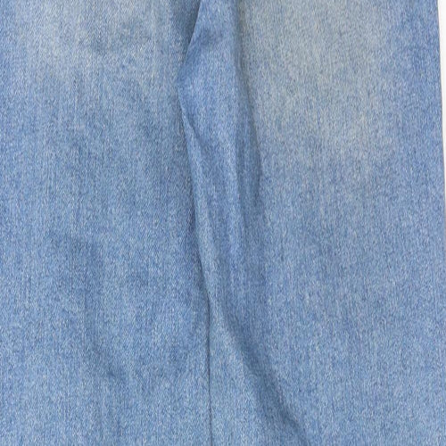 ASOS Womens Blue Cotton Mom Jeans Size 28 in L28 in Regular Zip