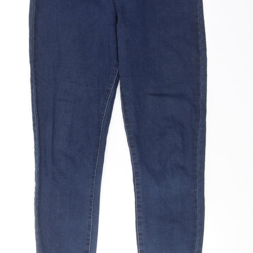 Denim & Co. Womens Blue Cotton Skinny Jeans Size 12 Regular Zip