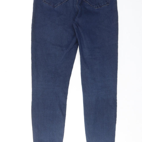 Denim & Co. Womens Blue Cotton Skinny Jeans Size 12 Regular Zip