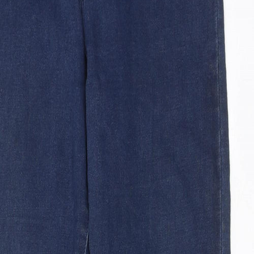 Denim & Co. Womens Blue Cotton Skinny Jeans Size 12 Regular Zip