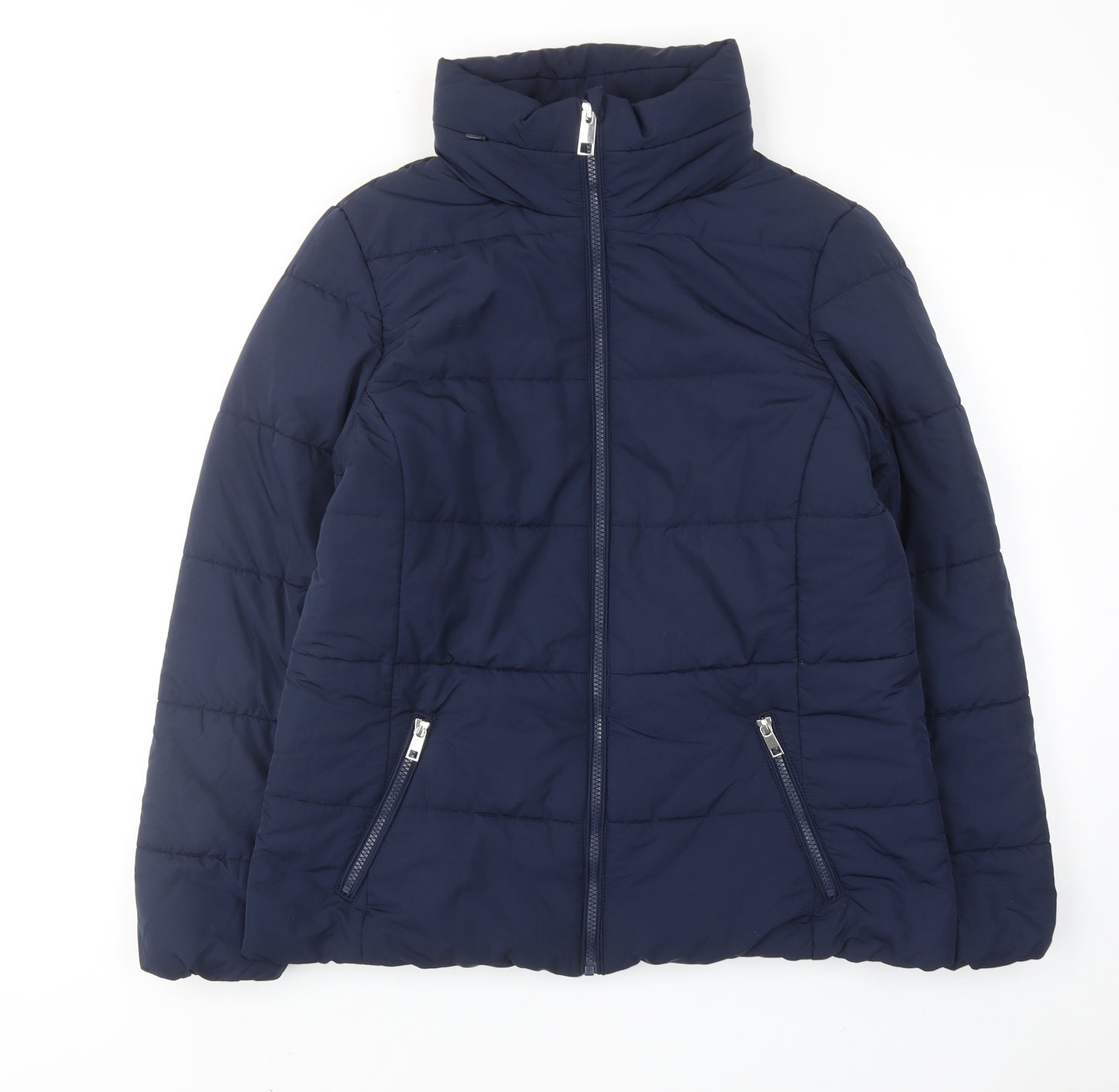 Marks and Spencer Womens Blue Puffer Jacket Jacket Size 12 Zip