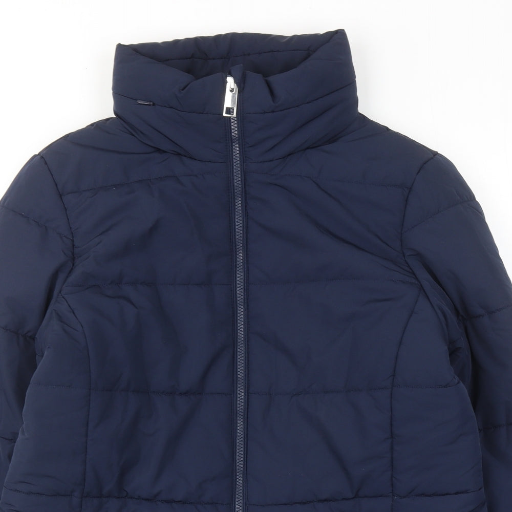 Marks and Spencer Womens Blue Puffer Jacket Jacket Size 12 Zip
