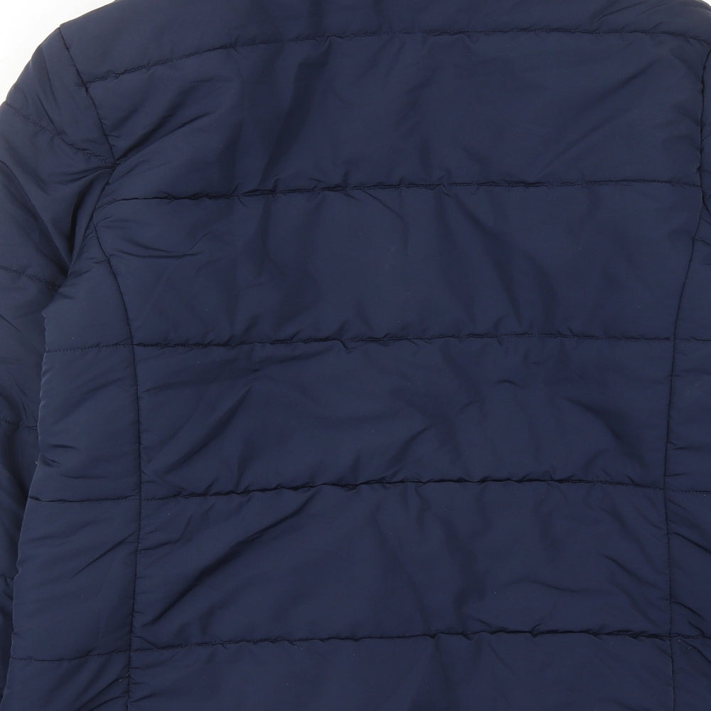 Marks and Spencer Womens Blue Puffer Jacket Jacket Size 12 Zip