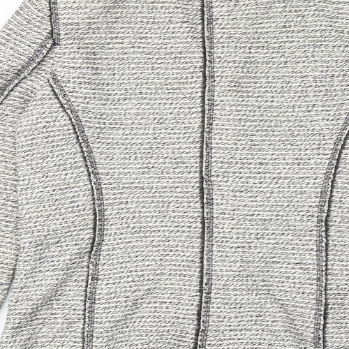 Zara Womens Grey Geometric Jacket Size XL Hook & Eye