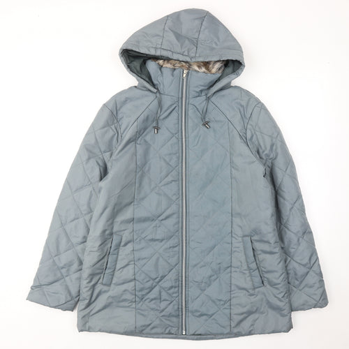 Anne De Lancay Womens Blue Jacket Size M Zip