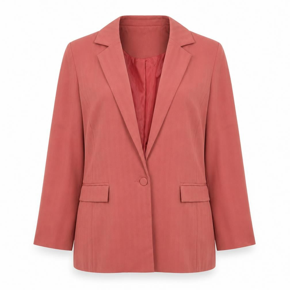 Cerise Blue Womens Pink Polyester Jacket Suit Jacket Size L