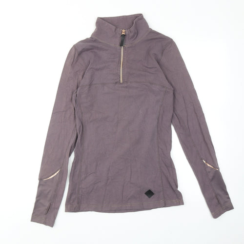 Caldene Womens Purple Cotton Pullover Sweatshirt Size 8 Zip