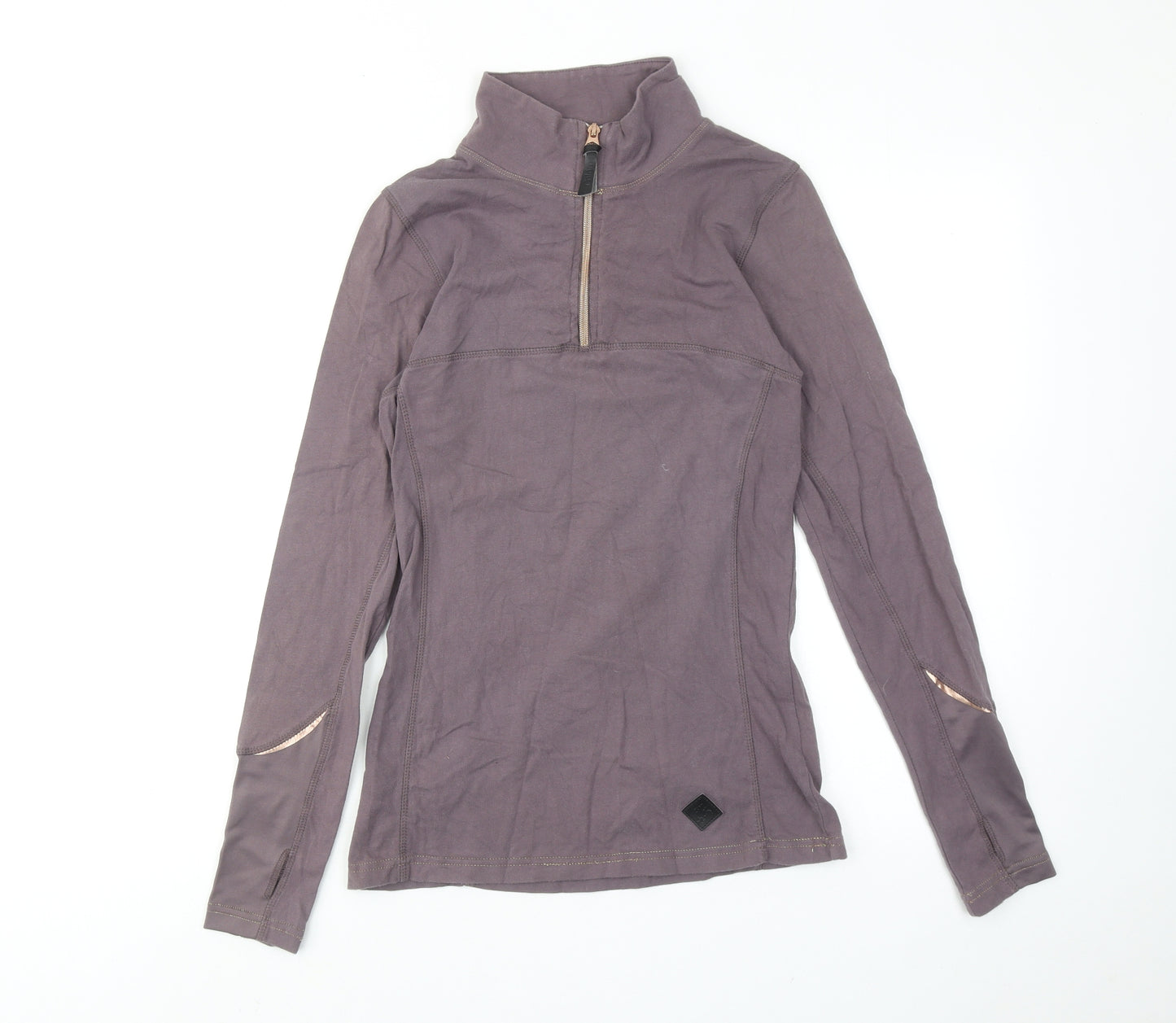 Caldene Womens Purple Cotton Pullover Sweatshirt Size 8 Zip