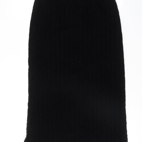 Ridella Womens Black Geometric Polyester A-Line Skirt Size 28 in Zip