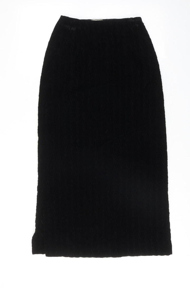 Ridella Womens Black Geometric Polyester A-Line Skirt Size 28 in Zip