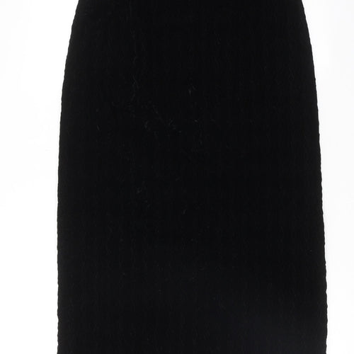 Ridella Womens Black Geometric Polyester A-Line Skirt Size 28 in Zip