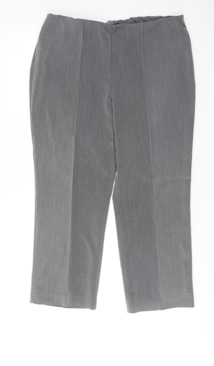 Bonmarché Womens Grey Polyester Trousers Size 14 Regular
