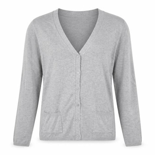 Zara Womens Grey V-Neck Viscose Cardigan Jumper Size M