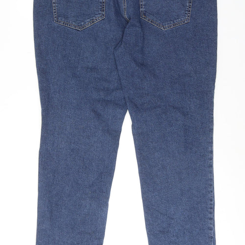Denim & Co. Mens Blue Cotton Straight Jeans Size 38 in L30 in Regular Button