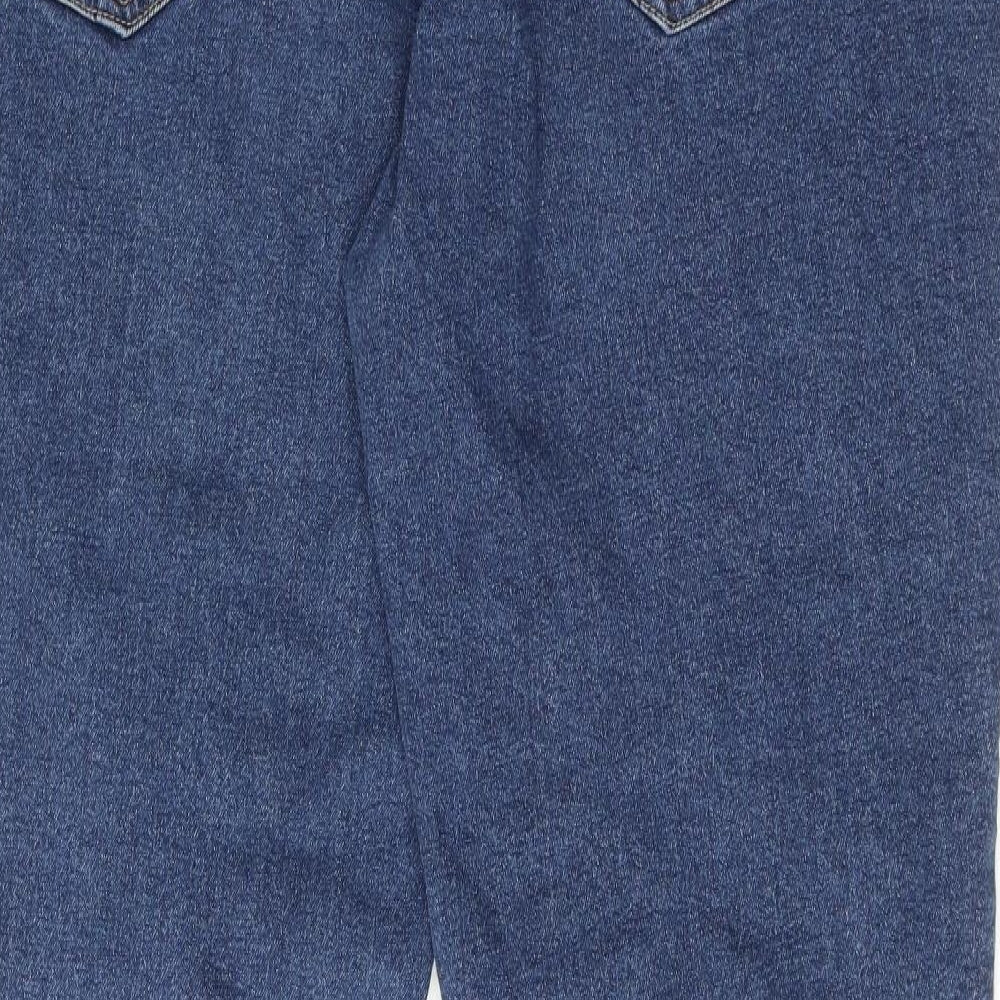 Denim & Co. Mens Blue Cotton Straight Jeans Size 38 in L30 in Regular Button