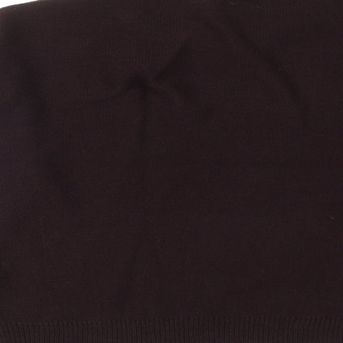 Brave Soul Womens Purple Round Neck Acrylic Pullover Jumper Size M