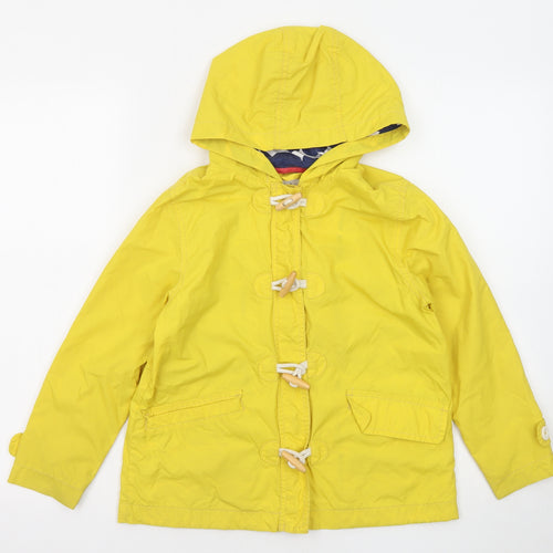 Mini Boden Girls Yellow Rain Coat Coat Size 7-8 Years Zip
