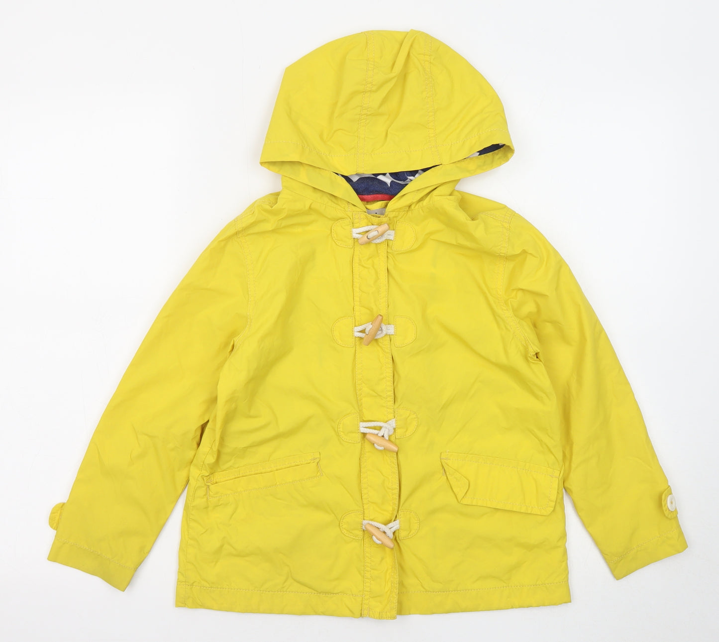 Mini Boden Girls Yellow Rain Coat Coat Size 7-8 Years Zip