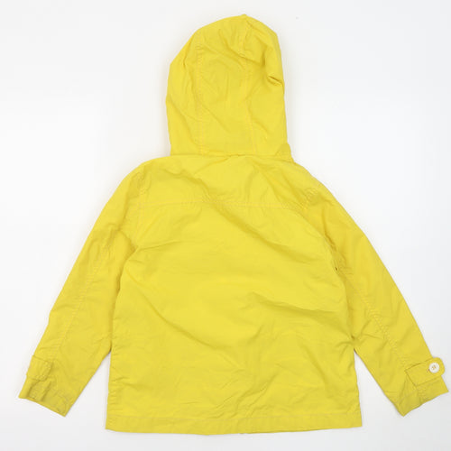 Mini Boden Girls Yellow Rain Coat Coat Size 7-8 Years Zip