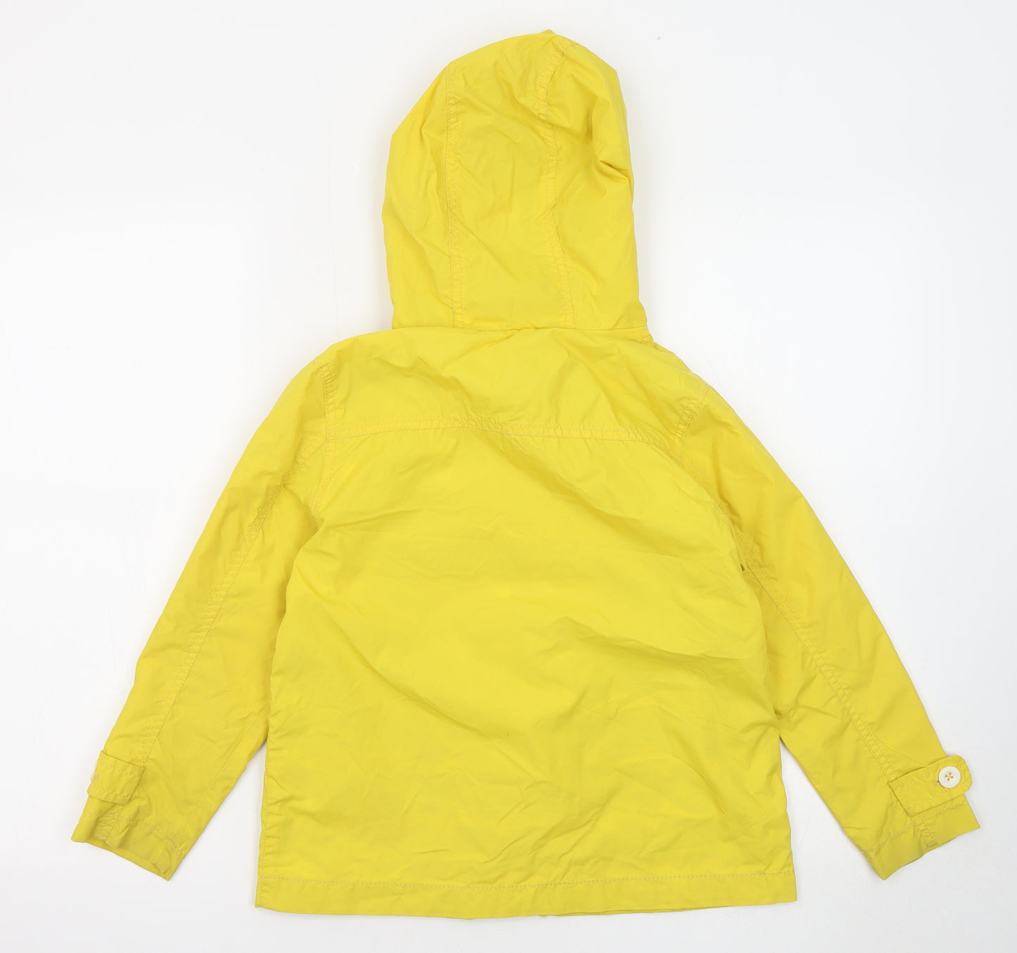 Mini Boden Girls Yellow Rain Coat Coat Size 7-8 Years Zip