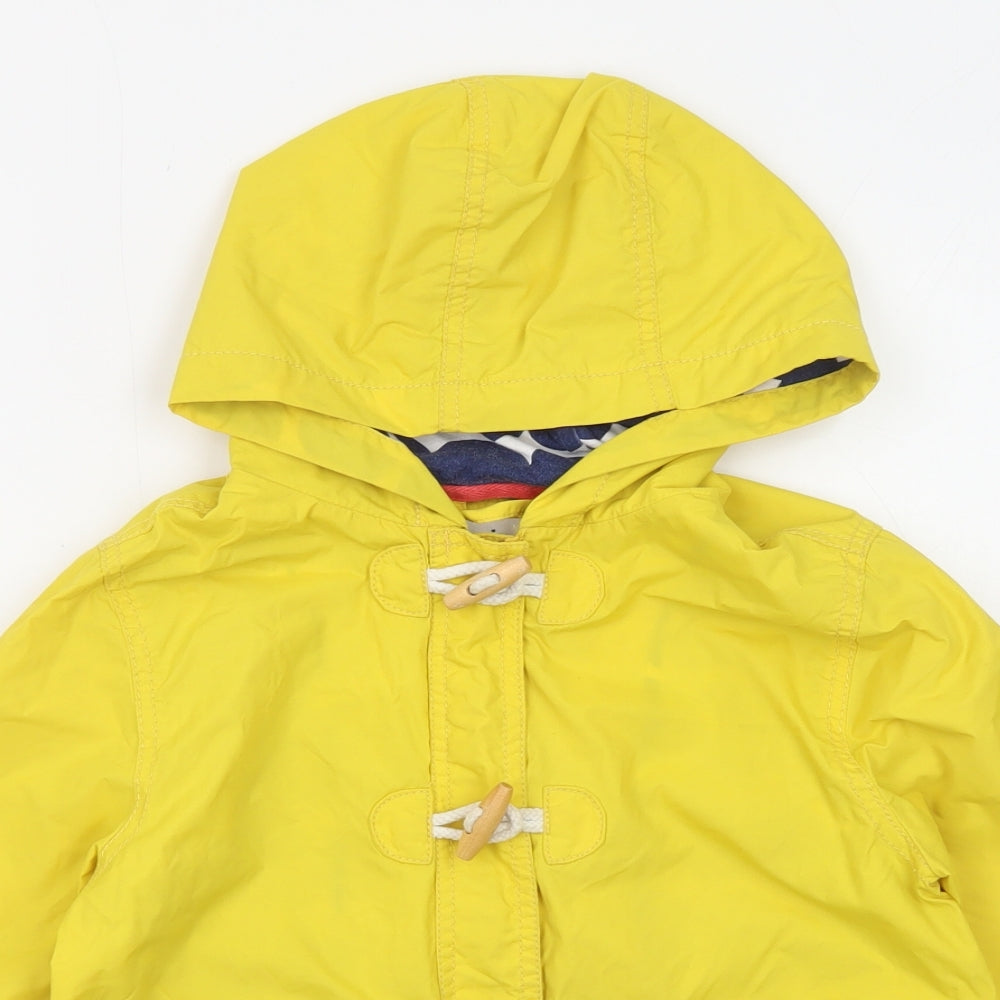 Mini Boden Girls Yellow Rain Coat Coat Size 7-8 Years Zip